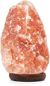 โคมไฟเกลือหิมาลายันดอกไม้สวยงามแกะสลักด้วยมือพร้อมฐานไม้ปากีสถานสำหรับของสะสมตกแต่งบ้านสไตล์คู่รัก - Product Image 5