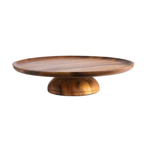 Support de gâteau en bois rond de haute qualité avec socle en métal présentoir de piédestal de Dessert de luxe pour gâteaux de pâtisserie de Cupcakes - Product Image 2