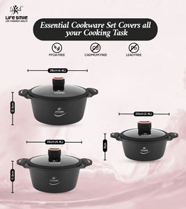 Ensemble de 6 ustensiles de cuisine en titane avec surface antiadhésive et base à induction - Product Image 2