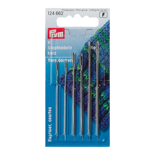 Prym 124662 Large Eye Sewing Needles Hand Blunt Needle Embroidery Darning Tapestry Yarn Wool
