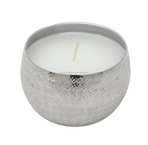 <b>Bulk</b> Silver Textured Tabletop Metal <b>Candle</b> For Home Decor Wedding Gifting Purpose - Product Image 4