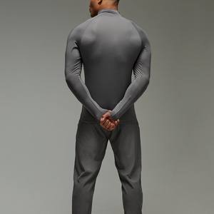 Wholesale Rate Premium Quality Custom <b>Men's</b> Solid Summer Sporty Activewear Lightweight Quarter <b>Zip</b> Jogger Tracksuit Breathable - Product Image 2