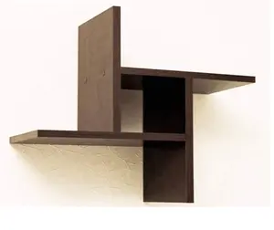 最佳设计家居展壁架木制壁架立方体棕色装饰套装1个立方体和矩形莫登特设计