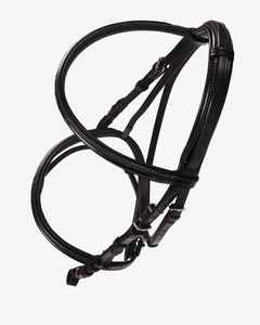 Brida de caballo de cuero de snaffle de costura de lujo de alta calidad con producto de equitación ecuestre de banda de cejas de cristal ondulado - Product Image 2