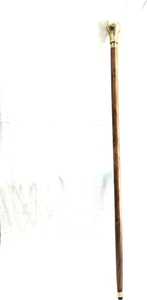 Bâton de canne de marche de style vintage nautique antique avec poignée de lion en laiton design en bois massif bâton de marche charmant pour cadeau - Product Image 5