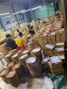 VENTE EN GROS Plateau d'incrustation de rotin: Rangement fait à la main, affichage élégant, service de thé/café écologique-BLEU LOTUS VIETNAM - Product Image 6