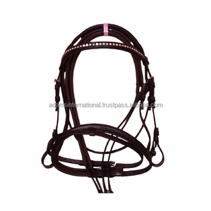 Brida de caballo de cuero Premium de alta calidad, banda para cejas en forma de U - Product Image 3