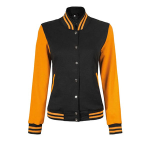 Chaquetas con letras y logotipo personalizado de talla grande para mujer, diseño de béisbol transpirable, forro de lana, algodón, fabricante directo de fábrica - Product Image 4