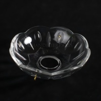 Bol de lustre moderne en cristal poli à coupe mitrée Olive, pour bricolage, avec trou central de 1 pouce, 4 pouces, 5 pouces, pièces de lampe en verre festonné