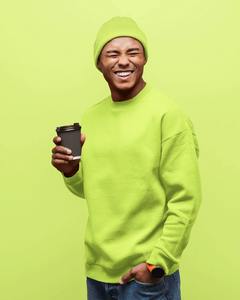 Sweatshirts au design personnalisé Service OEM Sweatshirts de qualité supérieure Sweatshirts de haute qualité à col rond pour hommes Sweatshirts réguliers de couleur personnalisée - Product Image 2