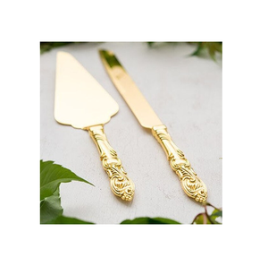 มีดหั่นชีสของขวัญแต่งงานมีดทองเหลืองสำหรับใช้ในครัวเรือนและร้านอาหารพร้อมชุดมีด - Product Image 1