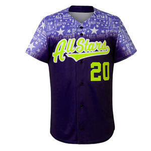 <b>Custom</b> Logo Breathable Quick Dry <b>Softball</b> <b>Uniforms</b> High Quality Heat-Transfer Printed 100%Polyester OEM Service Adult Men's - Product Image 5