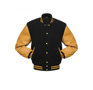 Chaqueta de béisbol universitaria ajustada y personalizada para hombre, nueva chaqueta de lana con letras universitarias a la moda, logotipo personalizado bordado OEM - Product Image 5