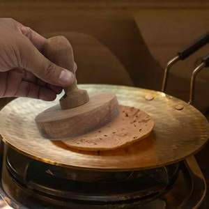 Presseur Chapati multi-usage fabriqué à la main de haute qualité, presse Roti Datta pour Chapati, bois massif de fruits en bois Masher Dal Ghotni Wood - Product Image 3