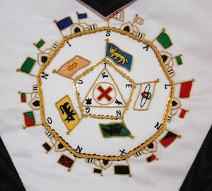 Scottish Rite 32nd Degree <strong>Apron</strong> <strong>Hand</strong> Embroidered <strong>High</strong> Quality Custom Made Customized Masonic Design <strong>Aprons</strong> - Product Image 3