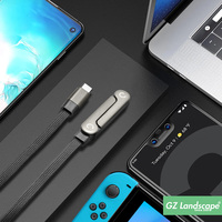Support de téléphone pliable multifonction réglable, câble de charge rapide Type C tressé durable de 1,5 m, chargeur de téléphone portable, câble de données