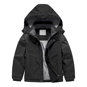 Jaket salju bertudung kustom jaket luar ruangan anak-anak pabrik jaket musim dingin anak laki-laki murah hangat