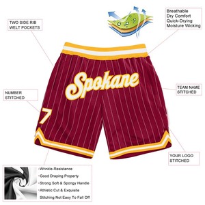 Short de basket-ball pour homme en maille avec poche High Street Hip Hop Dernière coupe décontractée - Product Image 5