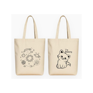 Sac de shopping pour femmes en coton biologique 100% tissé avec poignée papillon, certifié GOTS, logo personnalisé, modèle tendance, avec sangle en corde - Product Image 2