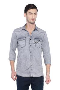 Chemises en jean en coton à manches longues de meilleure qualité Chemises décontractées pour femmes Produits les plus vendus avec logo personnalisé Chemises en jean - Product Image 4