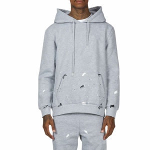 Ensemble de survêtement en coton éponge français 450 Gsm à épaules tombantes Logo personnalisé 80% coton 20% polyester avec poche avant pull à capuche pour hommes - Product Image 2