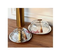 Ensemble d'artisanat 2 pièces en acier argenté, assiettes de service islamiques à dôme, taille et logo personnalisables, haute qualité, nouveau design, pour restaurant