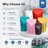 Sacs refermables personnalisés avec logo imprimé, pochettes alimentaires en Mylar, fournisseur de sacs en plastique refermables