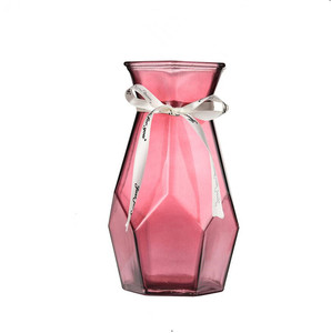 Arreglo floral transparente para el hogar, cultivado en agua, geométrico simple, florero de vidrio coloreado - Product Image 3