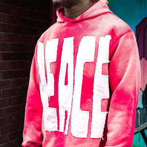 Wholesale OEM Custom Cropped Zip <b>Hoodie</b> - Patchwork Distressed Embroidered Washed <b>Pink</b> French Terry Streetwear for Women - Product Image 2