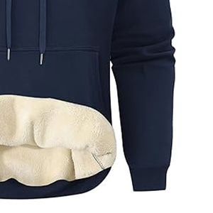 เสื้อฮู้ดผู้ชายผ้าฝ้ายผสมมีกระเป๋า - Product Image 3
