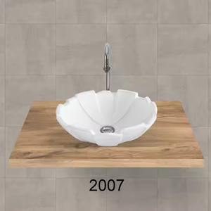 Lavabo de table en céramique de style européen Évier d'art à main en forme d'oeil Articles sanitaires en porcelaine Lavabo - Product Image 6