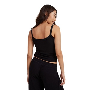 Streetwear personnalisé à la mode en gros Vêtements décontractés extensibles en coton et élasthanne unis Conception de débardeurs vierges pour femmes - Product Image 3