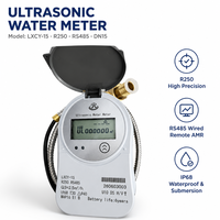 Haute précision ultrasons RS485 compteur d'eau garantie de qualité laiton DN15mm OEM pris en charge affichage à cristaux liquides certifié MID