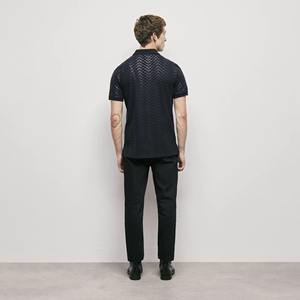 เสื้อกอล์ฟสำหรับผู้ชายเสื้อคอตตอน/ไม้ไผ่ระบายอากาศเป็นมิตรกับสิ่งแวดล้อมแขนสั้นลำลองไซส์ใหญ่พิเศษโลโก้ออกแบบได้ตามต้องการ - Product Image 4