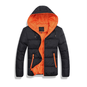 Chaqueta acolchada de invierno con capucha y logotipo personalizado, chaqueta acolchada de algodón a la moda para hombre - Product Image 2