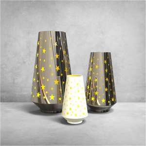 Portavelas Decorativo de Metal con Corte de Estrella de Lujo, con Interior Dorado. - Product Image 2