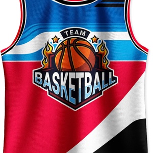 Maillot de basketball personnalisable imprimé et respirant pour homme, sans manches, col en V, coupe athlétique, 100 % polyester, anti-humidité - Product Image 3