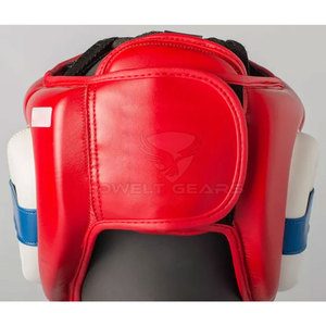 Protège-tête de boxe en cuir respirant et écologique de haute qualité, portable, réglable, pour entraînement MMA, avec logo personnalisé pour homme - Product Image 4