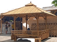 Gazebo y Pérgola de Bambú Hechos a Mano de Alta Calidad, Muebles de Exterior de Diseño Tradicional, Marca Sulawesi para Uso General