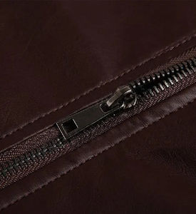 Haute qualité en cuir PU hommes décontracté hiver rue mode veste brodé lâche revers avec lettre motif en gros - Product Image 4