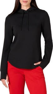 Women's Winter Casual <b>Short</b> <b>Sleeve</b> Pullover <b>Sweatshirt</b> Top with Drawstring 100% Cotton Fleece Thick - Product Image 4