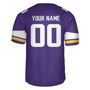 Camiseta de Fútbol Americano de Moda Urbana, 100% Poliéster, Sublimación, Personalizada con Nombre y Número de Equipo - Product Image 6