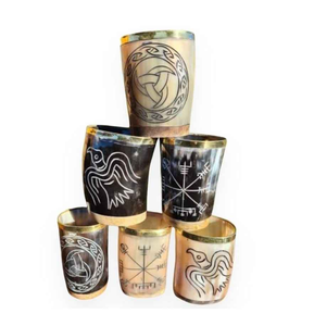 แก้วน้ำทำจากเขาสัตว์ ดีไซน์เรียบหรูสไตล์ชนบท สำหรับใช้ดื่มเครื่องดื่มในชีวิตประจำวัน แก้วเขาสัตว์คุณภาพสูง โดย AALIYAN IMPEX - Product Image 2