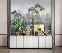 Papier peint décoratif d'intérieur moderne en soie 3D personnalisé, à coller et à décoller, peintures murales artistiques