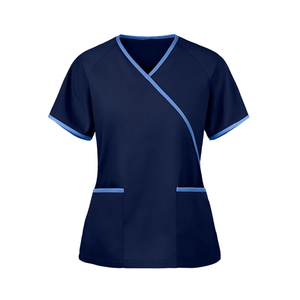 High Quality 2024 <b>Plus</b> <b>Size</b> Women's Medical <b>Scrubs</b> Stylish Nursing Hospital Uniforms Custom Logo Knitted Fabric Needle Detection - Product Image 2