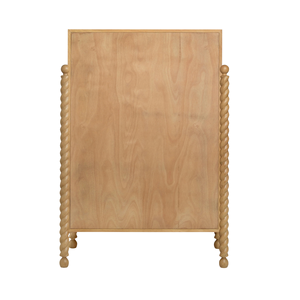 ตู้เก็บของไม้เนื้อแข็งทรงสูง ดีไซน์ขาบิด สำหรับห้องนั่งเล่น ห้องนอน - Product Image 4