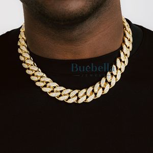 Gran oferta de joyería fina de plata 925 para hombre, cadena de eslabones cubanos de diamante de moissanita chapada en oro de 19MM y 18K, cadenas cubanas heladas a la venta - Product Image 2