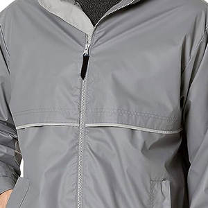 Chubasquero impermeable de primera calidad para hombre, chaqueta de invierno de alta calidad, diseño con capucha y cremallera completa, chubasquero ligero de tela de Color sólido - Product Image 3