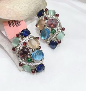 Impresionantes Pendientes de Diseño Moderno Chapados en Oro de la Mejor Calidad, Colección de Joyería para Bodas y Fiestas para Mujeres y Niñas - Product Image 4