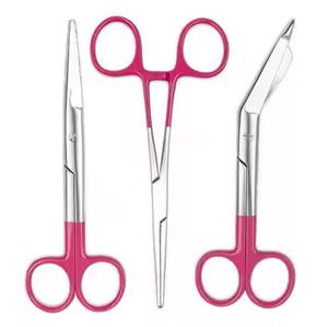 กรรไกรผ่าตัดใช้กรรไกรตัดผ้าพันแผลมีด้ามจับพิมพ์ลายสีสันสดใสทำจากสแตนเลส - Product Image 2